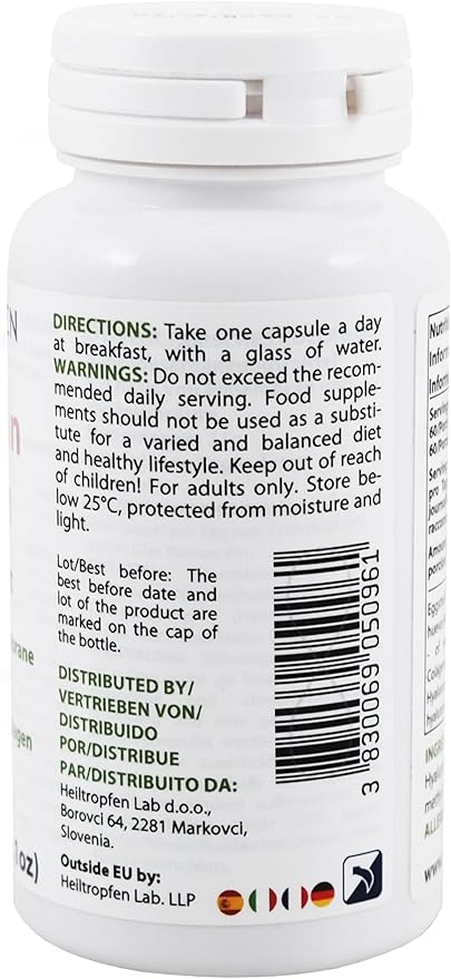 Collagen Vegetarian caps | from Organic Eggshell Membrane | Type 1, 5 and 10 Collagen | with Hyaluronic Acid | 60 Capsules | Dietary Supplement