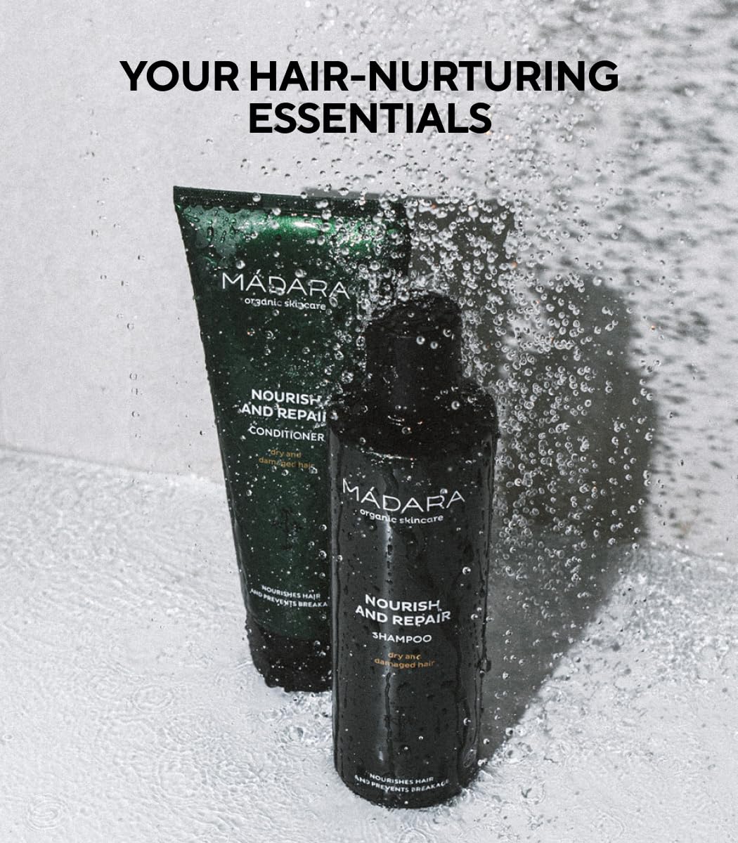 MÁDARA Organic Skin Care Nourish and Repair Conditioner - 200 ml | Enriched with Quince and Nettle Extracts | For Dry, Brittle, and Dull Hair | Cruelty-Free and Vegan