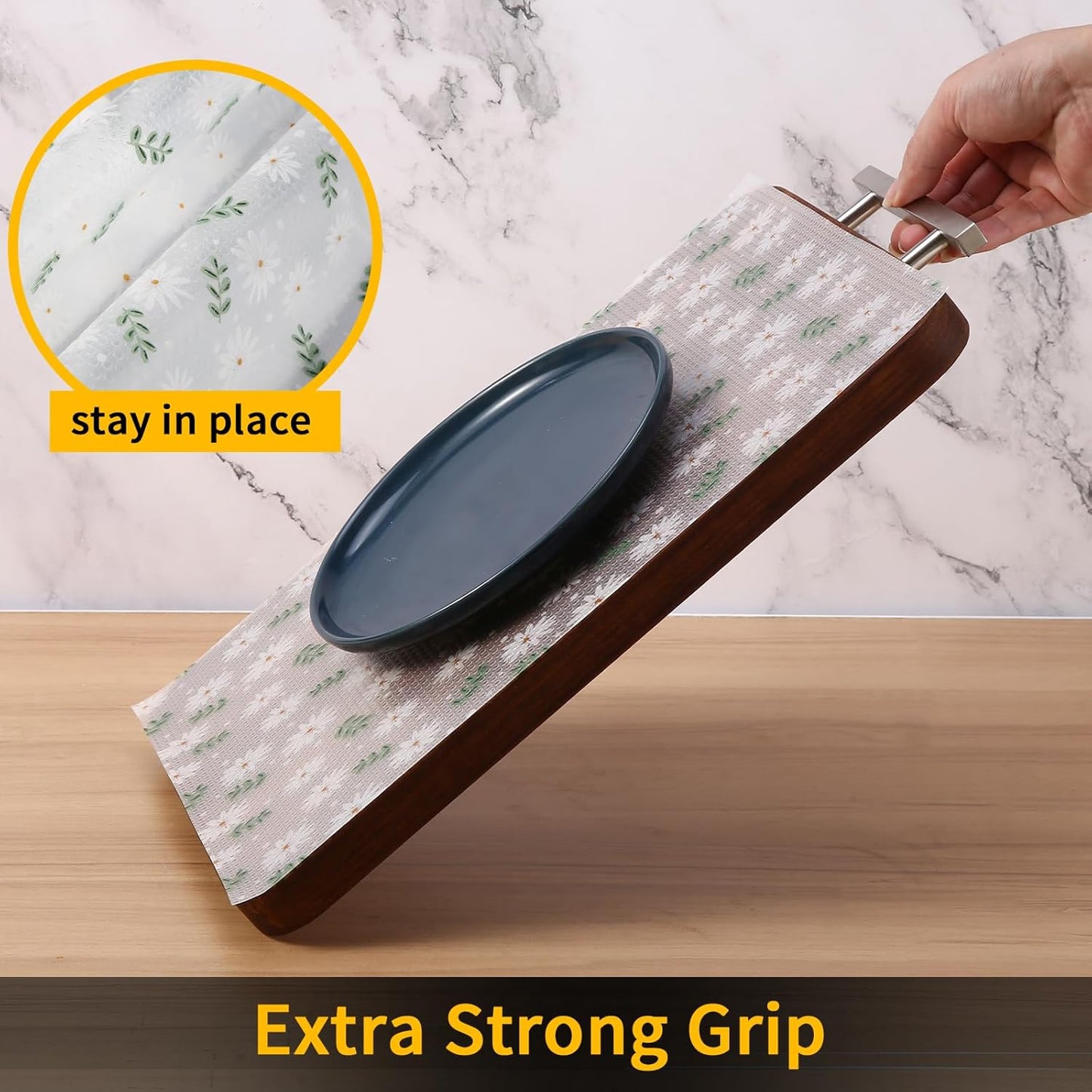 iwtmm Shelf Drawers Liners for Kitchen Cabinets Non-Slip, Washable, Oil-Proof Drawer Liners, EVA Waterproof Non-Adhesive Cabinet Liners for Kitchen, Pantry, Bathroom