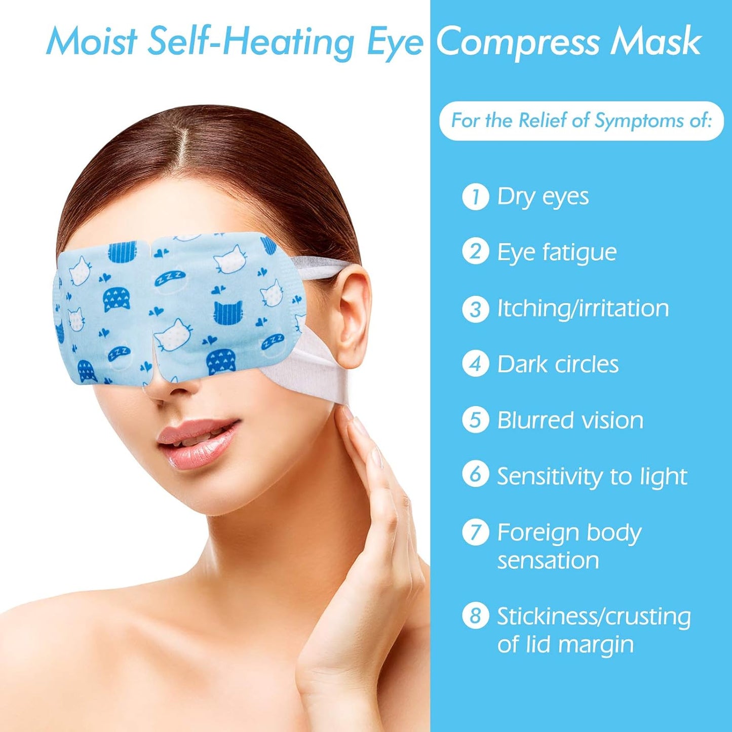 Jekeno Steam Eye Mask, 16 Packs Eye Masks for Dry Eyes, 40-60 Minutes Self Moist Warm Compress Heated Disposable Mask for Sleep, Spa Relaxing Trip Gifts, Travel Essentials for Women Men