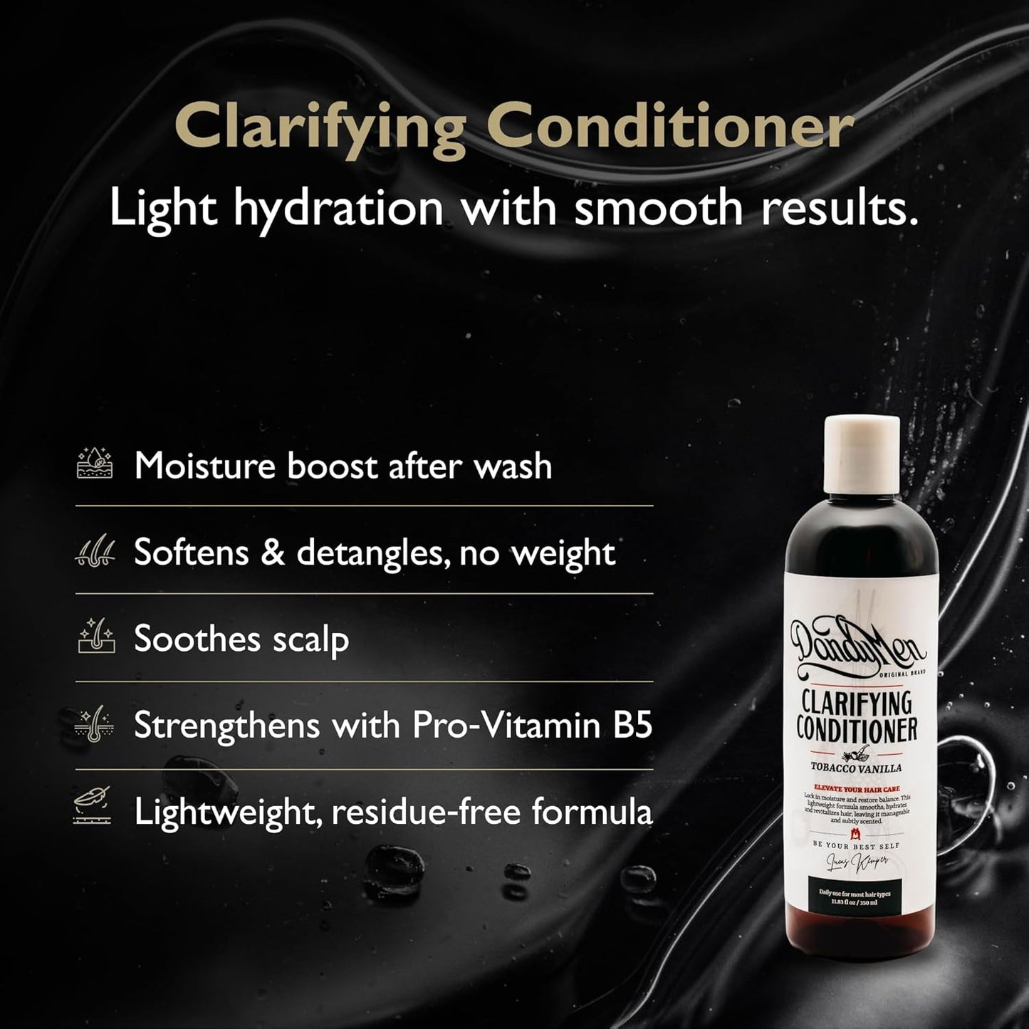 Tea Tree Clarifying Conditioner | Hydrating and Soothing Formula with Aloe Vera & Pro-Vitamin B5 | 11.83 oz (Tobacco Vanilla)