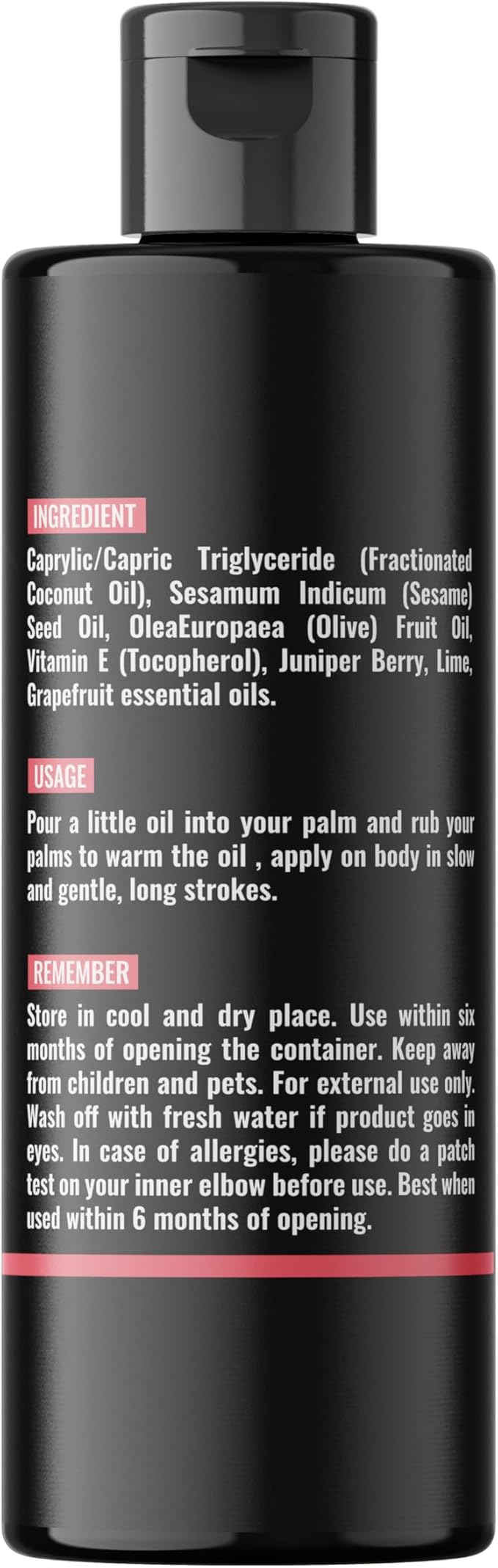 Dude's Love Organic Berry Sensual Massage Oil for Couples - Edible, Detoxifying, Stimulating - 3.38 Fl Oz