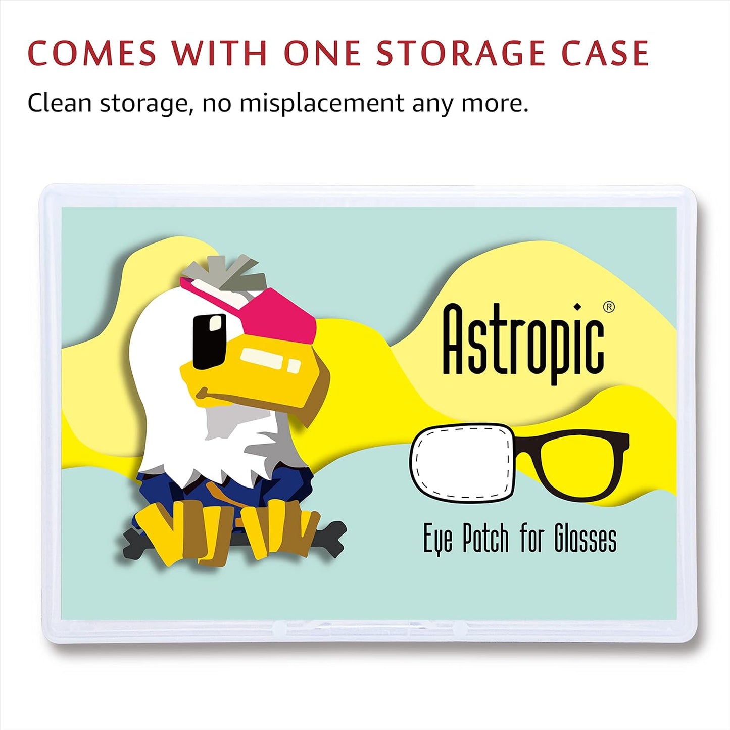 Astropic Large Silk Eye Patch for Adults Kids Big Glasses to Cover Either Eye (Large, Black)