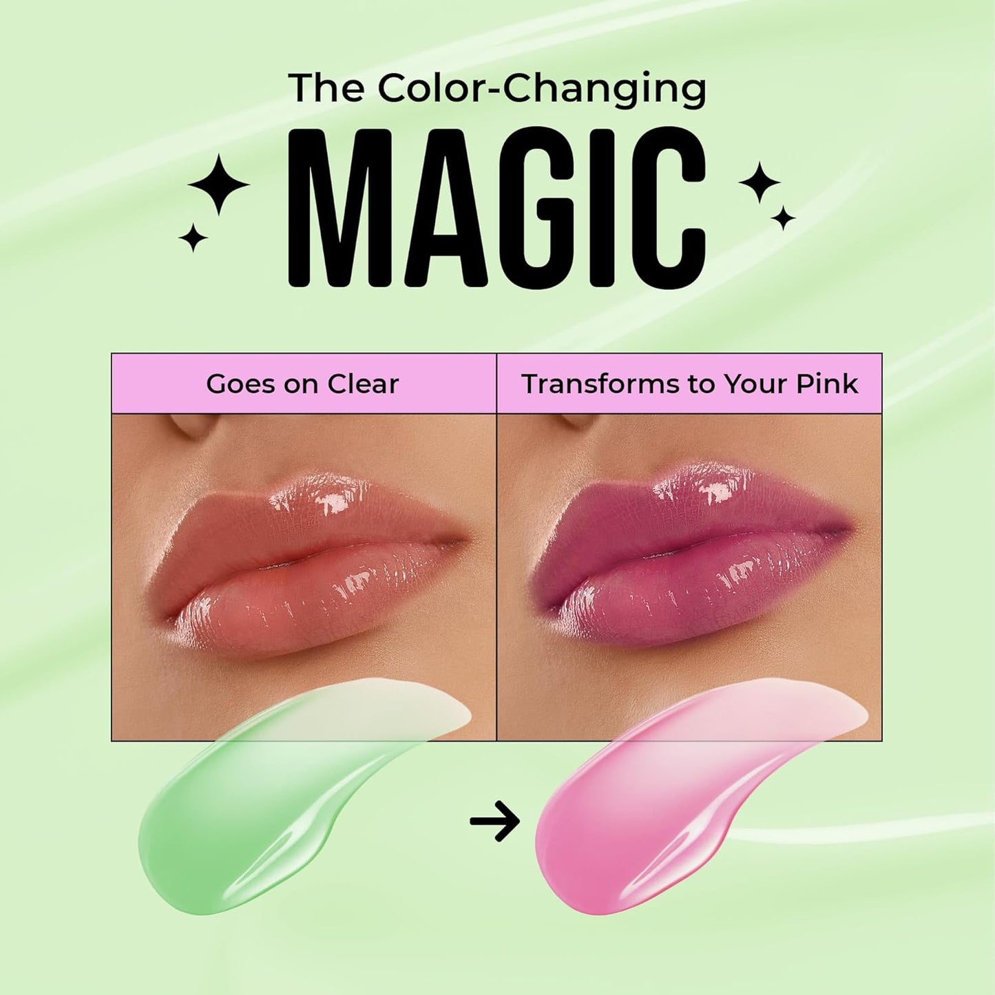 The Beauty Spy Yuli Color Changing Lip Oil | Hydrating Lip Gloss Korean | pH-Reactive Non Sticky Lip Gloss Formula With Argan Oil, Squalane, Shea Butter | Glass Shine Effect (Green Plum)