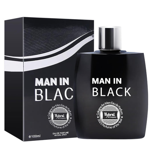 Hybrid & Company Man In Black Pour Homme Eau De Toilette Natural Spray 3.4FL.OZ