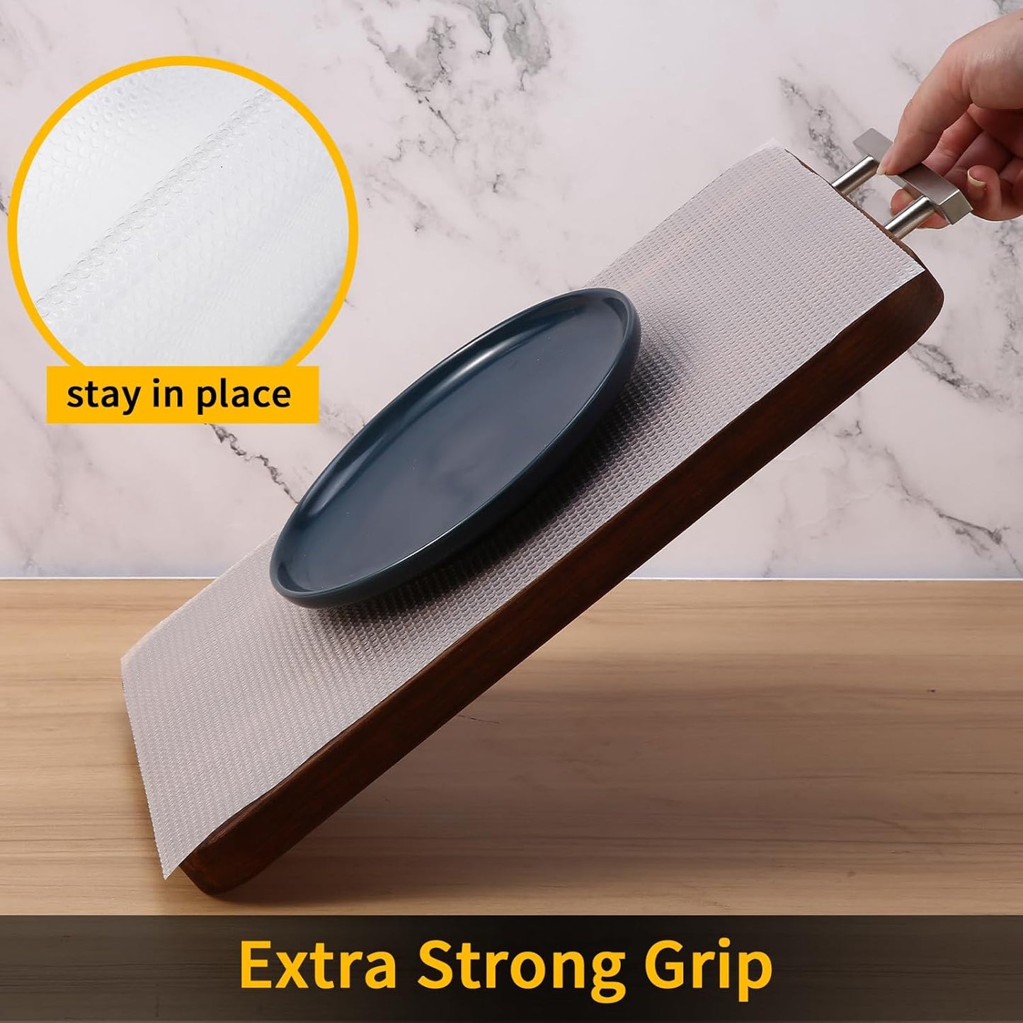 iwtmm Shelf Drawers Liners for Kitchen Cabinets Non-Slip, Washable, Oil-Proof Drawer Liners, EVA Waterproof Non-Adhesive Cabinet Liners for Kitchen, Pantry, Bathroom