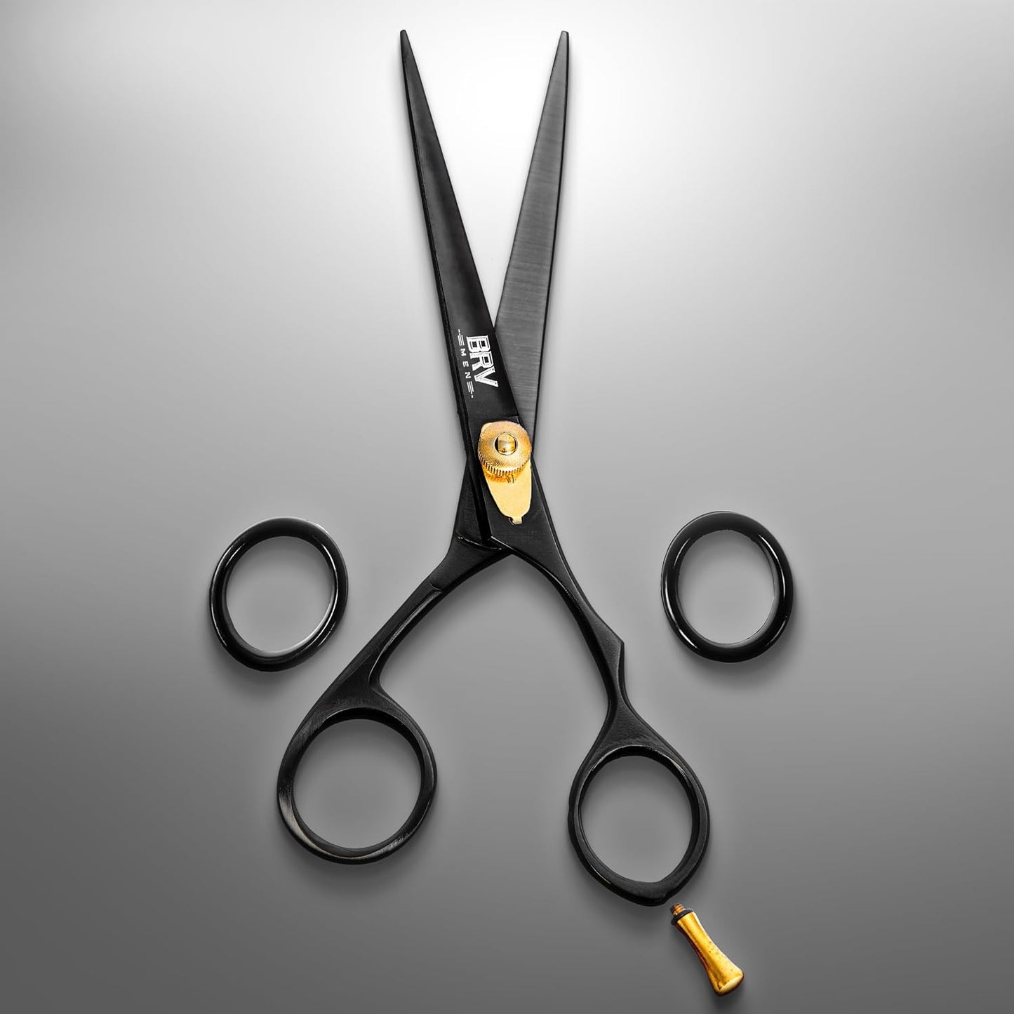 Razor Sharp Hair Scissors - 6.5" - Hammer Forged & Hand Sharpened - 100% Stainless Steel - RIGHT HANDED (Black)