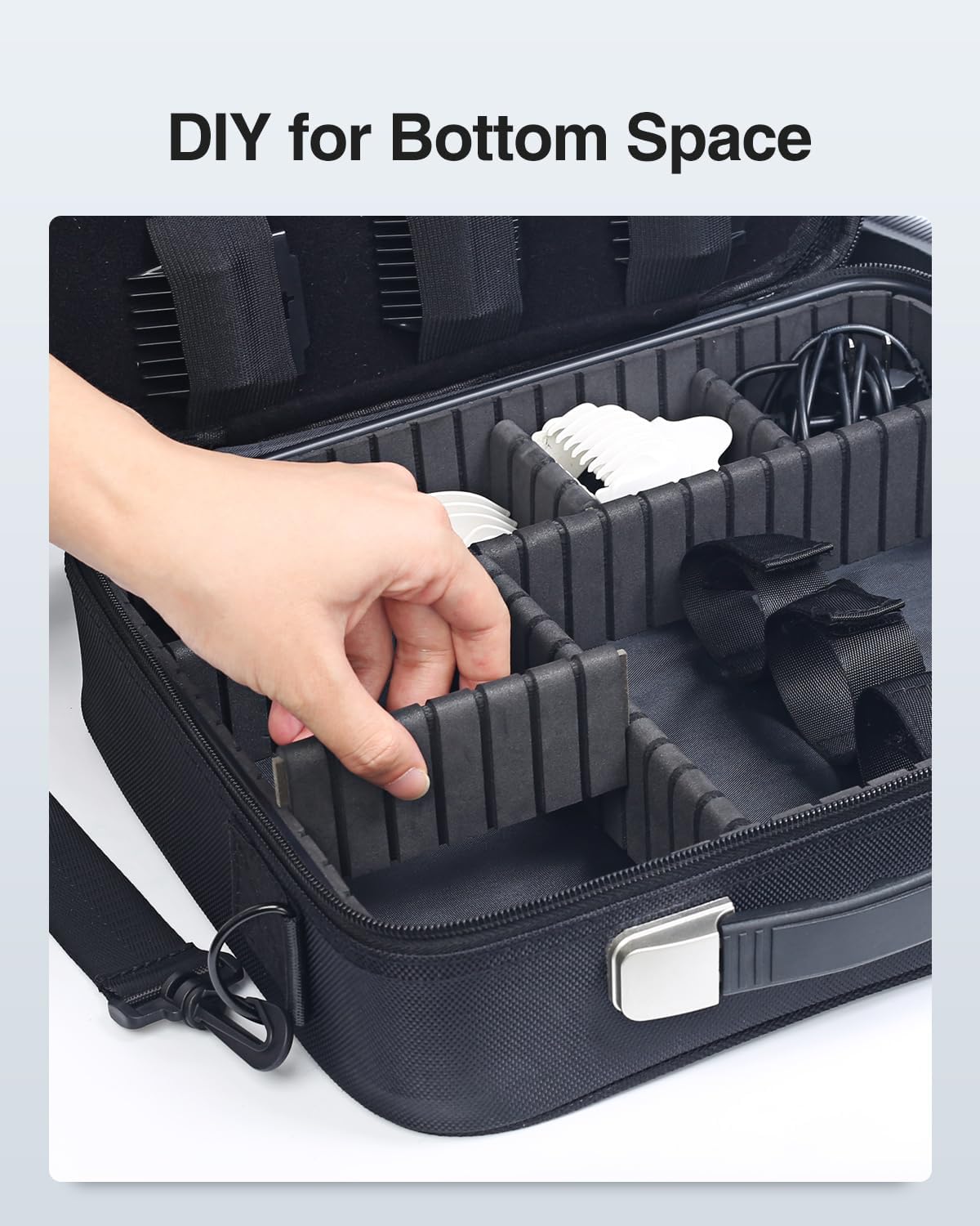 Luxtude Large Barber Case, Barber Bags for Clippers and Supplies, Travel Hair Clipper and Trimmer Case, Barbers Accessories for Wahl 5Star/Hatteker/Oneisal/Andis Grooming Kits, Christmas Gifts