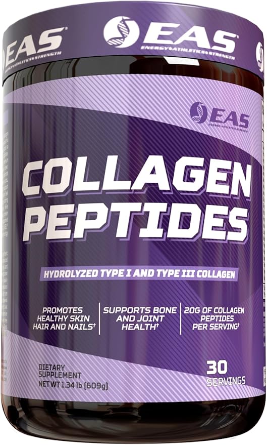 Experimental and Applied Sciences Collagen Peptides Powder | Hydrolyzed Type I & III | for Healthy Hair, Skin, & Nails | Bone & Joint Health | 20g Collagen Per Serving | 30 Servings (Unflavored)