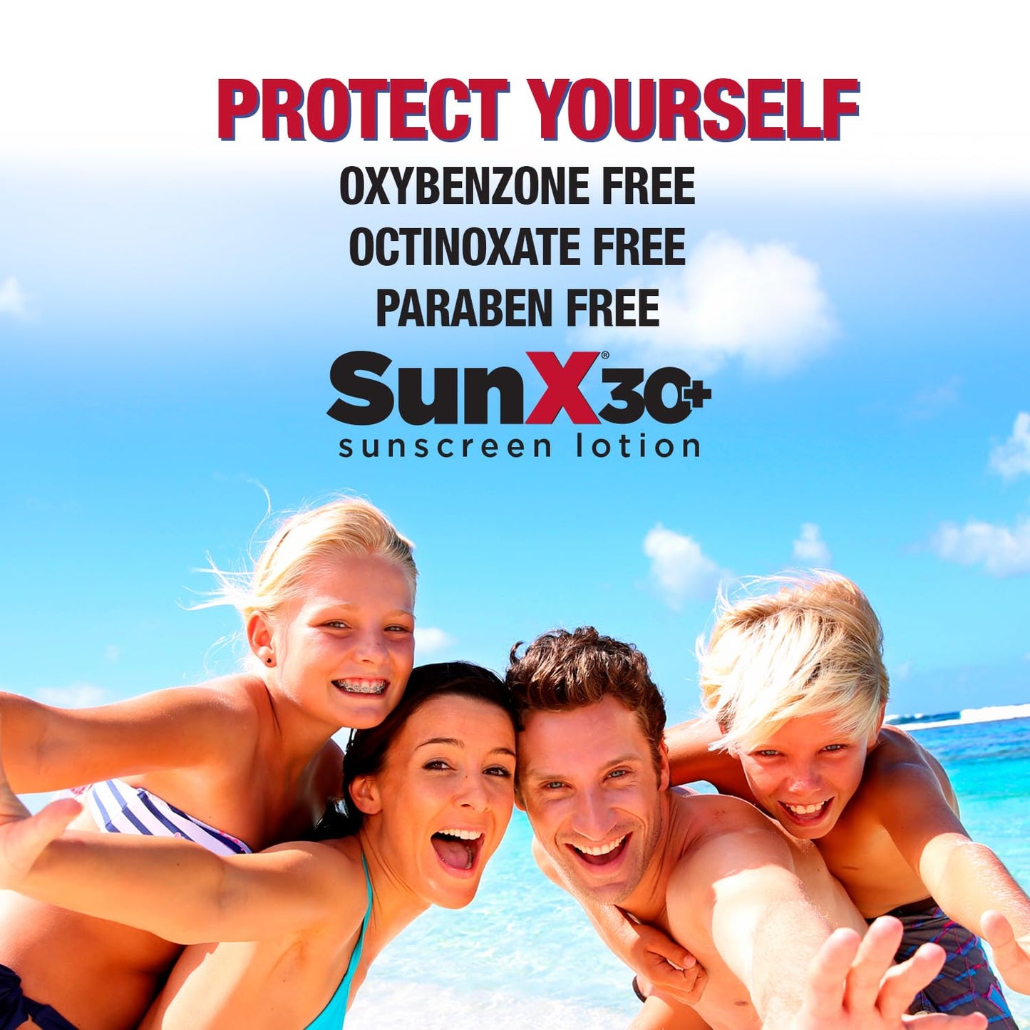 CoreTex Sun X 30+ SPF Broad Spectrum Sunscreen Lotion - 16oz Bottle of Paraben, Oxybenzone, Octinoxate, & Oil Free Sunscreen - No White Cast and Water & Sweat Resistant Up to 80 Minutes