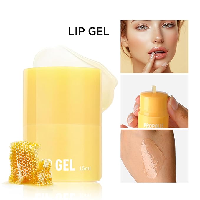 Lip Gel-Honey Moisturizing Lip Balm Lip Mask Soften & Plumping Lips, Long-Lasting Nourishing Moisturizing Lip Balm for Lip Care & Dry Lips, 0.52Oz