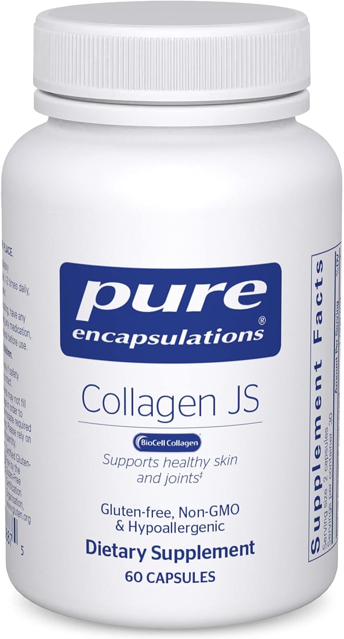 Pure Encapsulations Collagen JS - Skin & Joint Health* - 1,000 mg Hydrolyzed Biocell Collagen - Gluten Free & Non-GMO - 60 Capsules