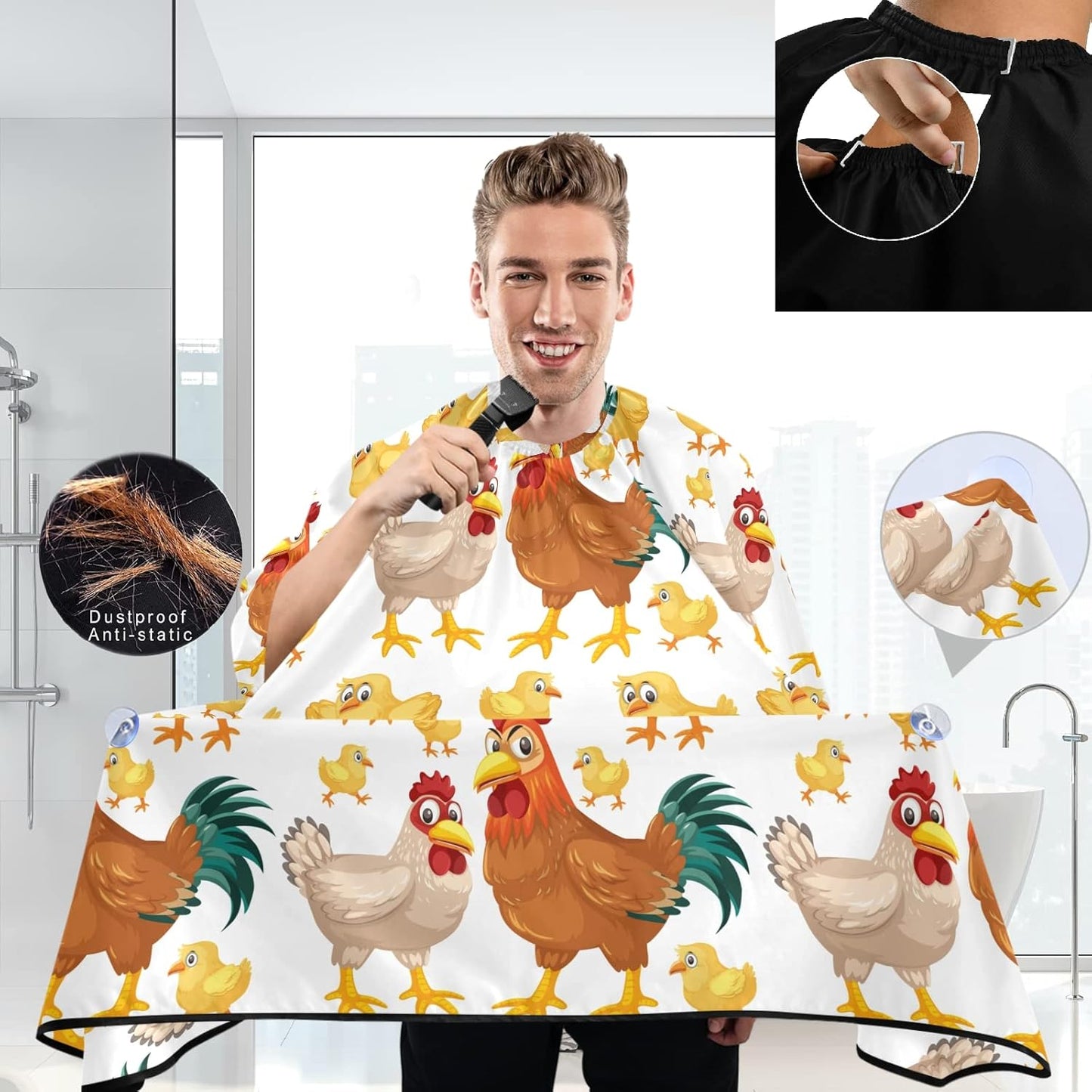 Stylish Barber Cape - Unisex Hair Cutting Apron for Men & Women