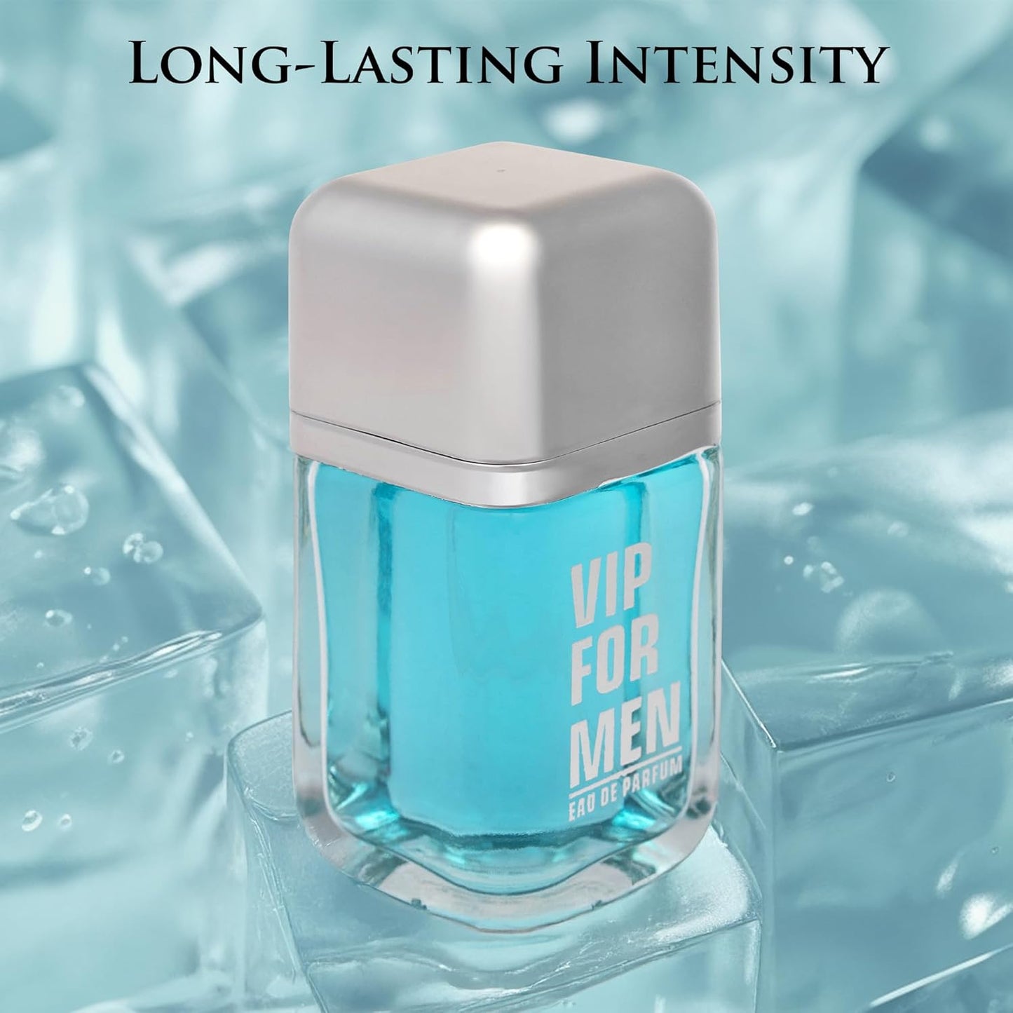 VIP for Men Eau De Parfum - Clean Woody Floral Fragrance - Top Notes of Lavender, Grapefruit, Bergamot & Petitgrain - Base Scents of Sandalwood, Musk, Guaiac wood & Vetiver - Elegant 100ml Bottle