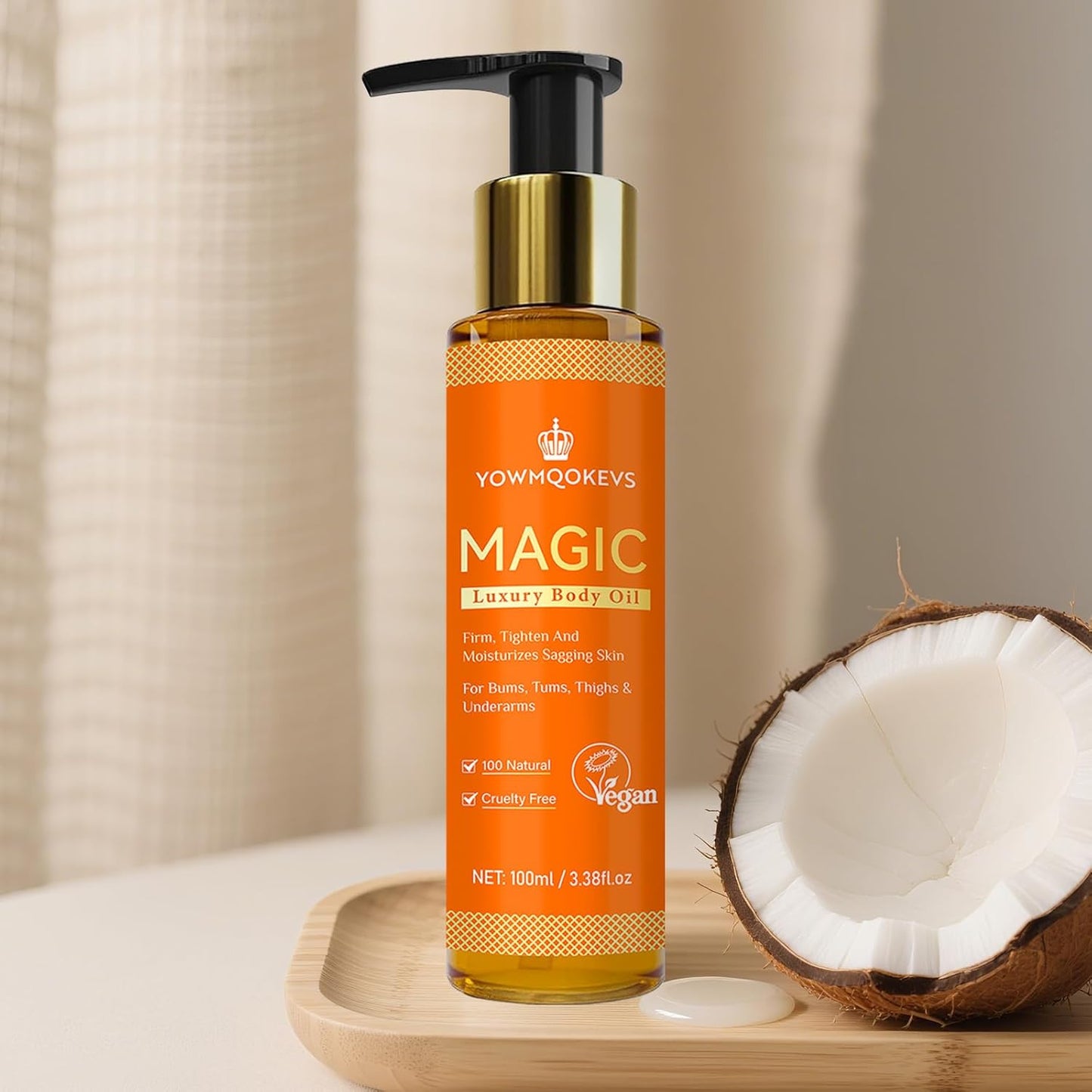 Magic Body Firming Oil, Premium Skin Tightening & Hydrating Body Oil for Women – Fast-Absorbing with Jojoba Oil, Vitamin E & Aloe Vera, Non-Greasy Full Body Moisturizer for Dry Skin