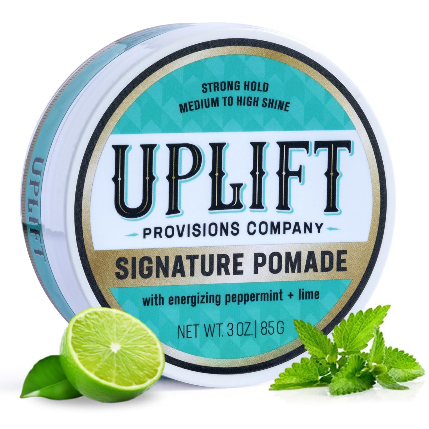 Uplift Provisions Company Signature Pomade for Bold Hair Styles That Last - Strong Hold, High Shine, Effortless Wash-Out, Unisex Appeal, 3 oz.
