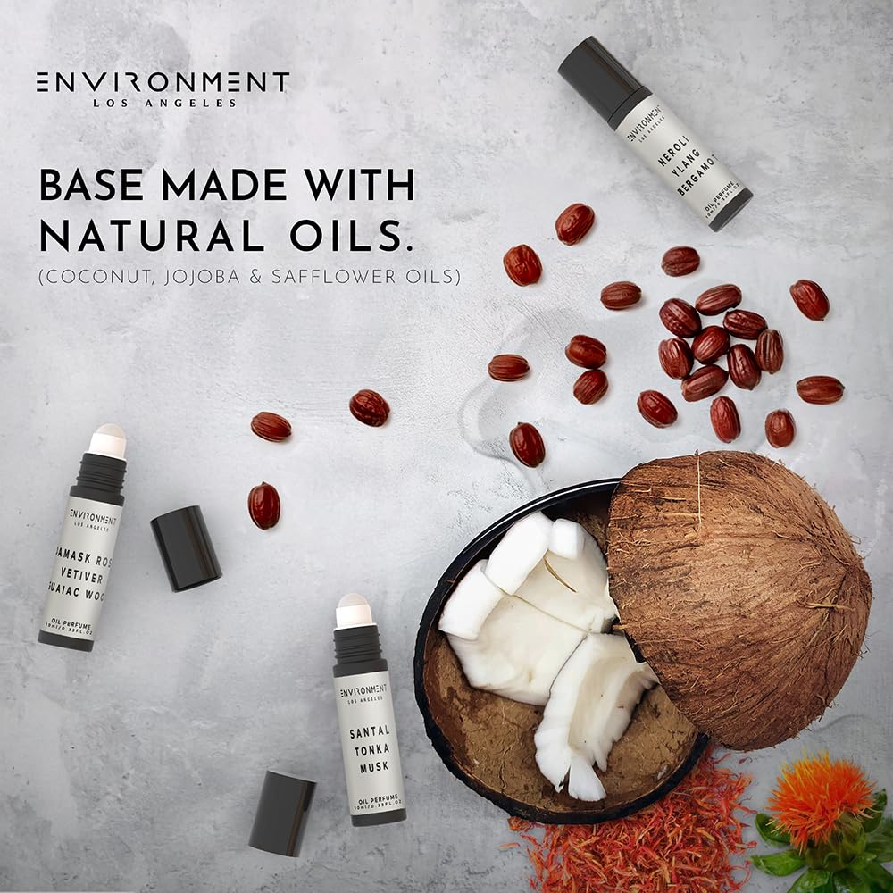 ENVIRONMENT Inspired by 5-Star Hotels MRT 10ml Roll-on Perfume (Grapefruit | Red Currant | Jasmine) Body Oil Fragrance, Roll On Oil, Body Fragrance for Women & Men, Luxury Scents, Vegan & Cruelty-Free