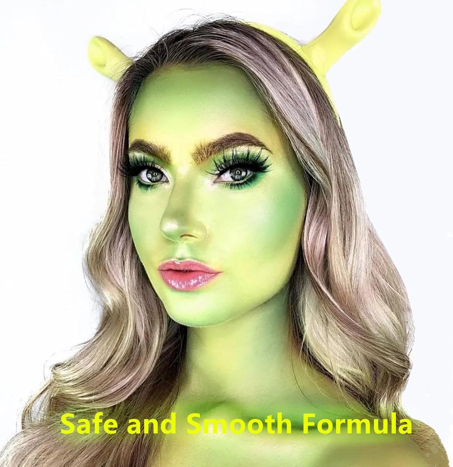 Go Ho Pastel Yellow Face Paint Stick(0.85oz),Water Based Cream Yellow Body Paint Washable with Cushion Applicator Spong Tip Easy-to-use,Halloween Cosplay SFX Minions Makeup