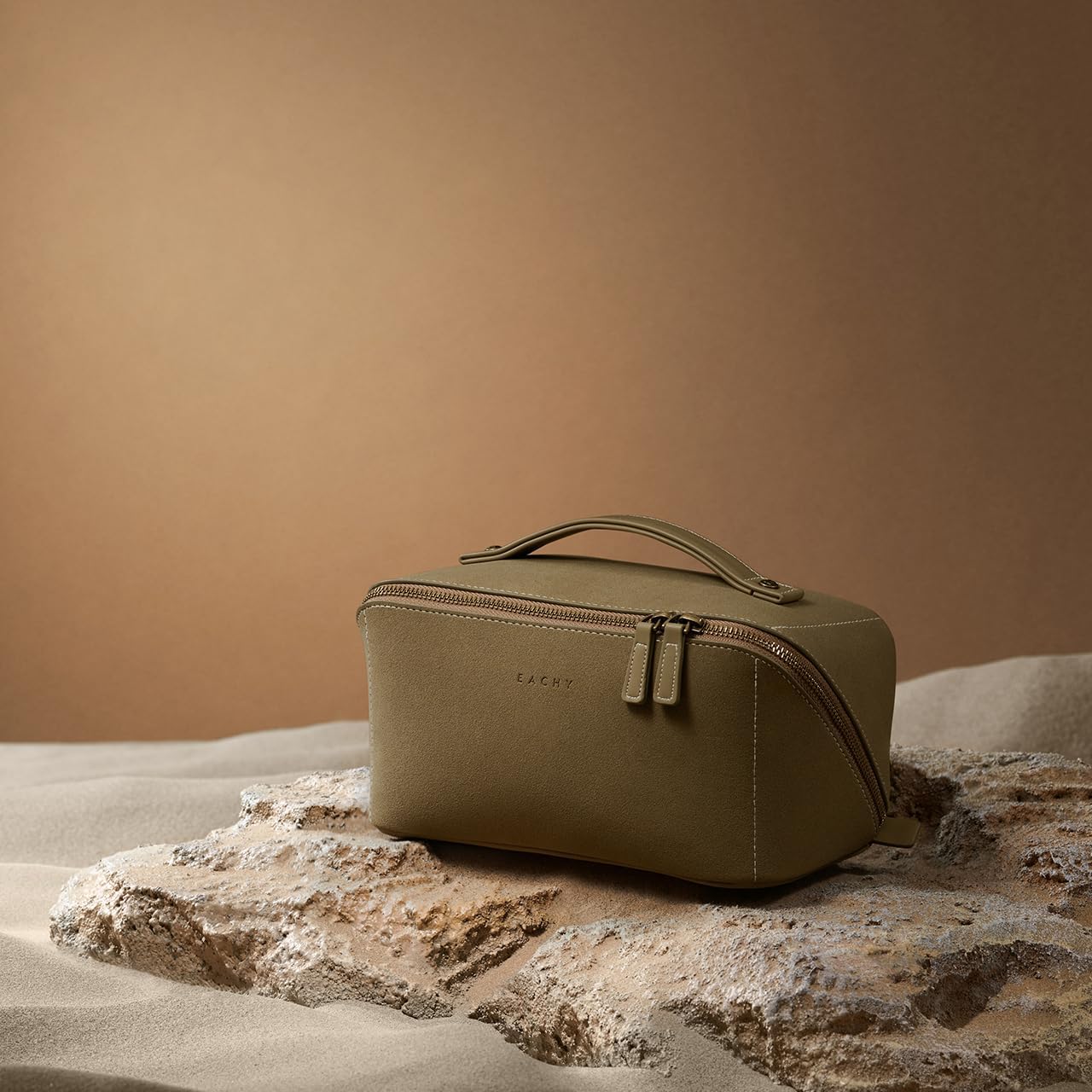 EACHY Travel Makeup Bag,Large Capacity Cosmetic Bags for Women,Waterproof Portable Pouch Open Flat Toiletry Bag Pattern Makeup Bag