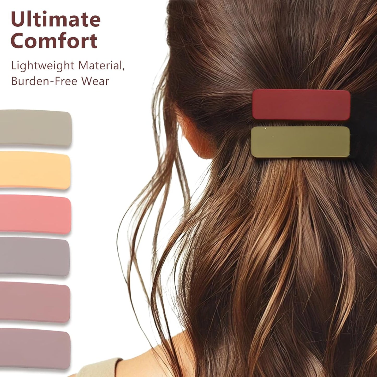 Matte Snap Hair Clips for Girls and Women, 20 Pcs Cute Solid Candy Color Hair Barrettes, Lightweight and Durable Hair Accessories