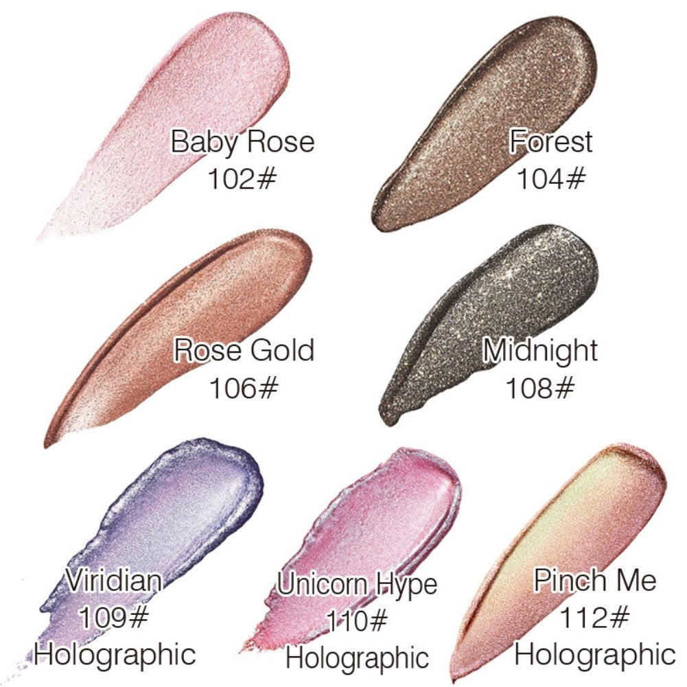 Glitter Eyeshadow，Makeup For Eyes Liquid Shimmer Sparkle Glow Light Colors Pencil Stick Shiny Long Lasting Waterproof Shining Eye Shadow Sets Metallic Pigments Metals Gloss Sparkling Pen Kit (A106)