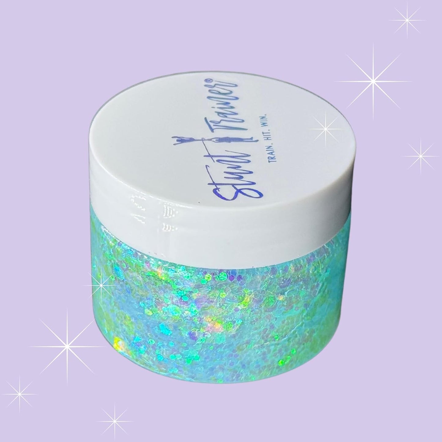 Stunt Trainer Cheer Glitter Face Body Makeup Peel Off Gel Chunky Holographic 15 Colors 1.6oz Vegan Cruelty Free Nontoxic Cheerleader Cheerleading Makeup