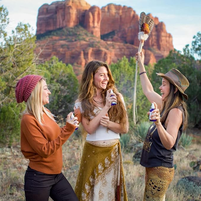 White Sage Smudge Spray (4 Fl Oz) - for Cleansing Negative Energy - Sage Spray Alternative to Incense Sticks - Sustainably Made in USA with Pure Essential Oils and Real Crystals