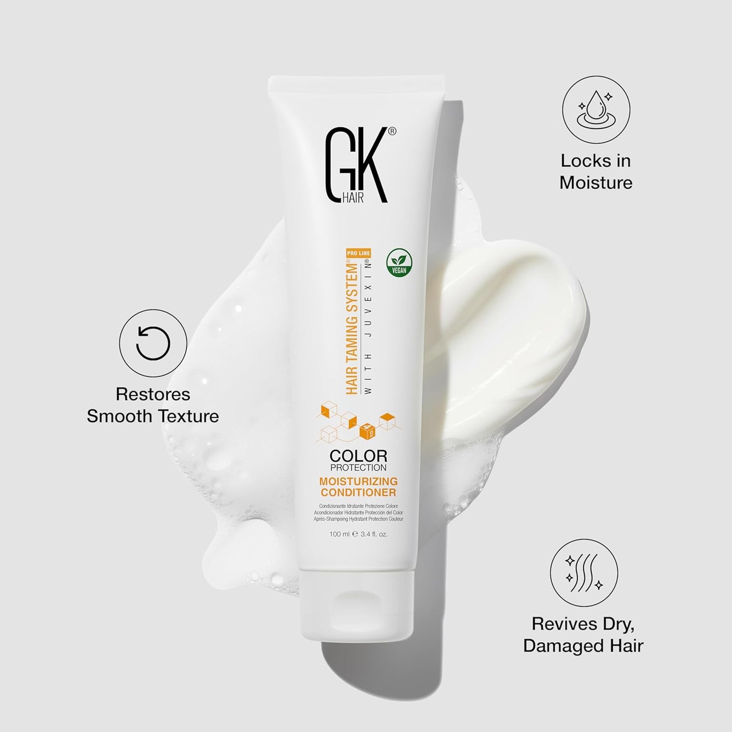 GK HAIR Shampoo &Conditioner set,Travel Size-Curly Hair Shampoo & Conditioner For Color Protection-Made with Aloe vera,Parki Butter-Free of Parabens Phthalates & Sulfate Free (3.4 Fl Oz)