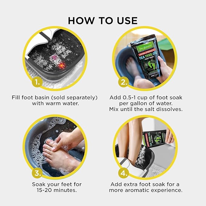 Citrus Detox Foot Soak with Epsom Salt - for Foot Callus, Immune Boost, Damaged Toenail, Athletes Foot, Pedicure and Soothes Tired Feet - Made in USA