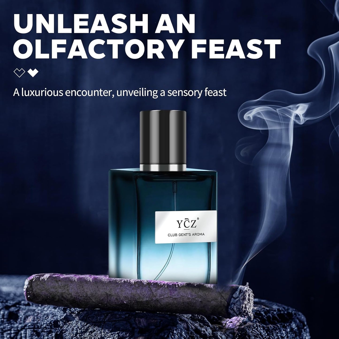 Ycz CLUB GENT'S AROMA Perfume Men, Eau de Parfum Spray, Nightclub Essential Long-Lasting Fragrance, Men's Cologne with Aromatic Woody Notes of Mint, Lemon, Special Occasions Daily Elegance