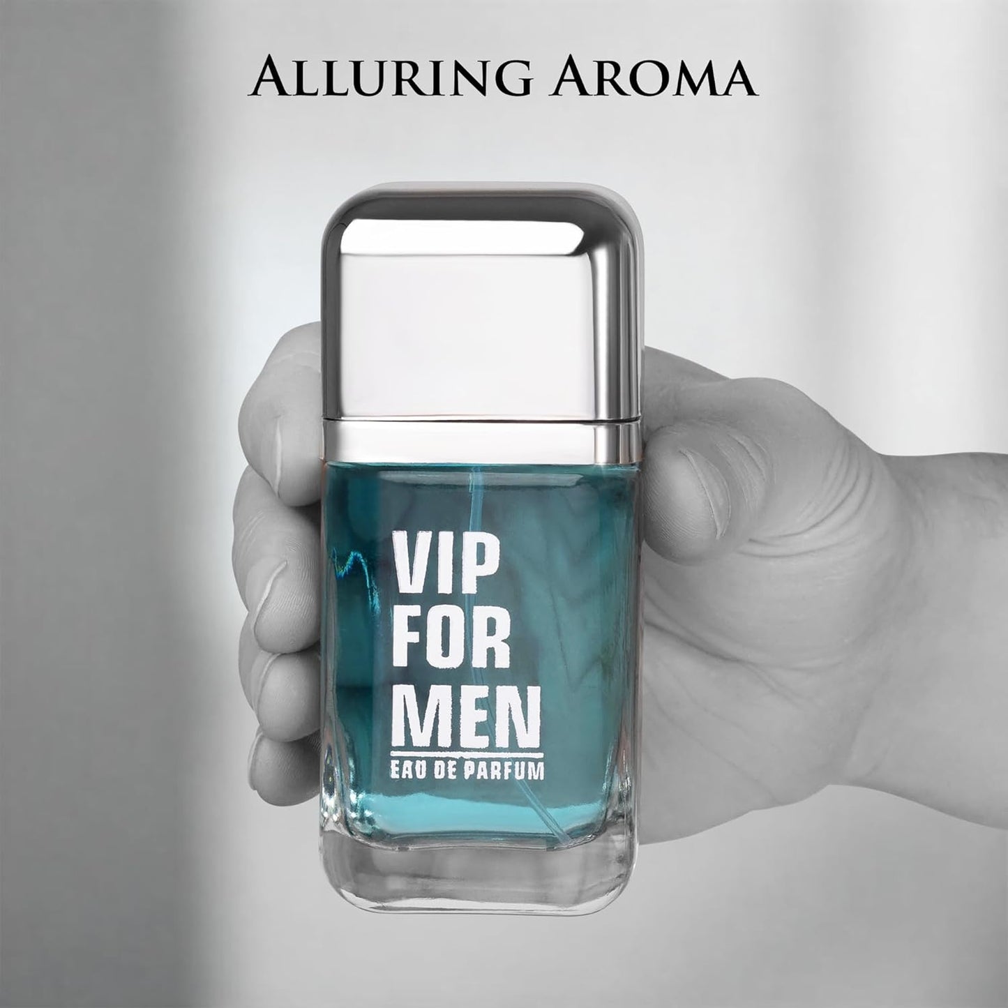 VIP for Men Eau De Parfum - Clean Woody Floral Fragrance - Top Notes of Lavender, Grapefruit, Bergamot & Petitgrain - Base Scents of Sandalwood, Musk, Guaiac wood & Vetiver - Elegant 100ml Bottle