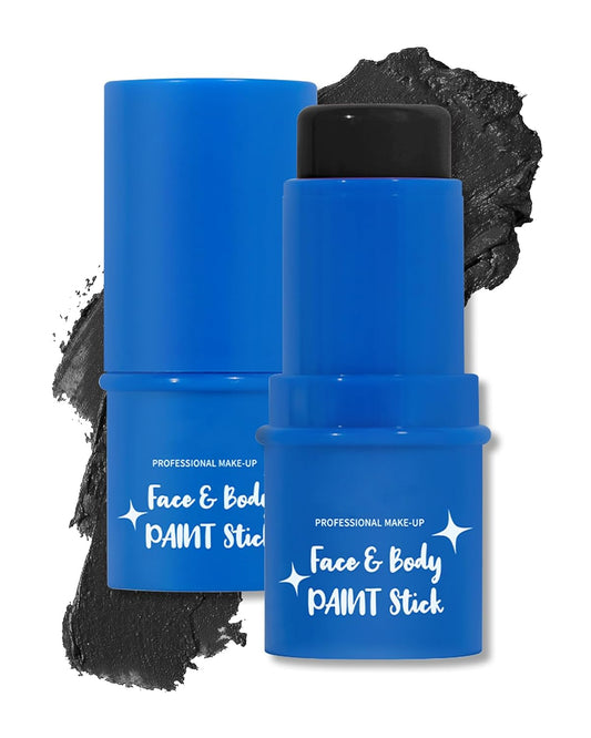 Black Face Paint Stick, Waterproof Highly Pigmented Full Body Paint for Adults, Eye Black Stick for Baseball Football Sports,Body Face Painting for SFX Cosplay Halloween Makeup 08