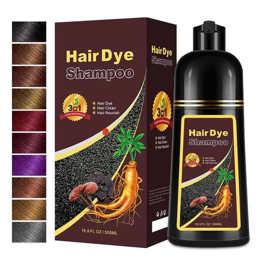 Hair Dye Shampoo Light Brown, 3 in 1 Long-Lasting Hair Color Shampoo with Herbal Ingredients, Instant Natural Color, Easy Application at home for Women Men 16.9 Fl Oz