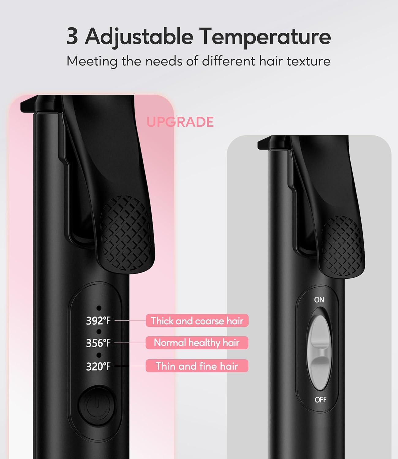 FARERY 1/2 Inch Ceramic Mini Hair Curler with 3 Adjustable Temp, Dual Voltage, Travel Curling Iron for Short Hair, Infused with Keratin & Argan Oil, Storage Bag