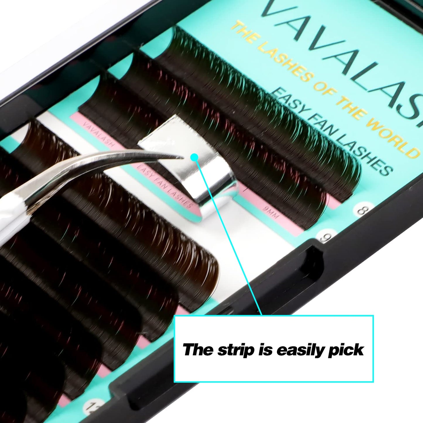 VAVALASH Colored Easy Fan Eyelash Extensions 0.07 D Curl 13-20mm Mixed Lash Tray Brown Self Fanning Lashes Colorful Volume lash extensions（Brown,0.07-D-13-20mm）