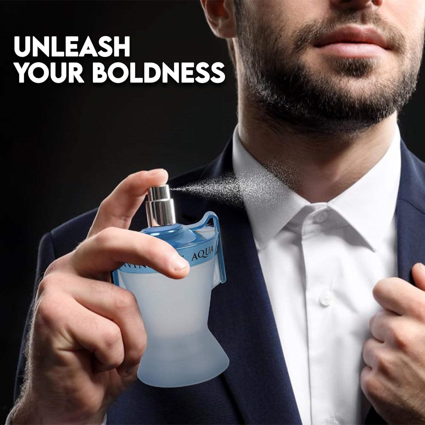 Men's Cologne Invincible Aqua- Eau De Toilette Spray Perfume Fresh Scent 3.4 Fl Oz Daily Used