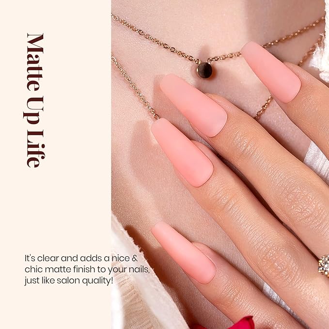 Beetles Gel No Wipe Matte Top Coat,and 7.5ml Cuticle Oil, Gel Nail Cuticle Oil Care for Dry