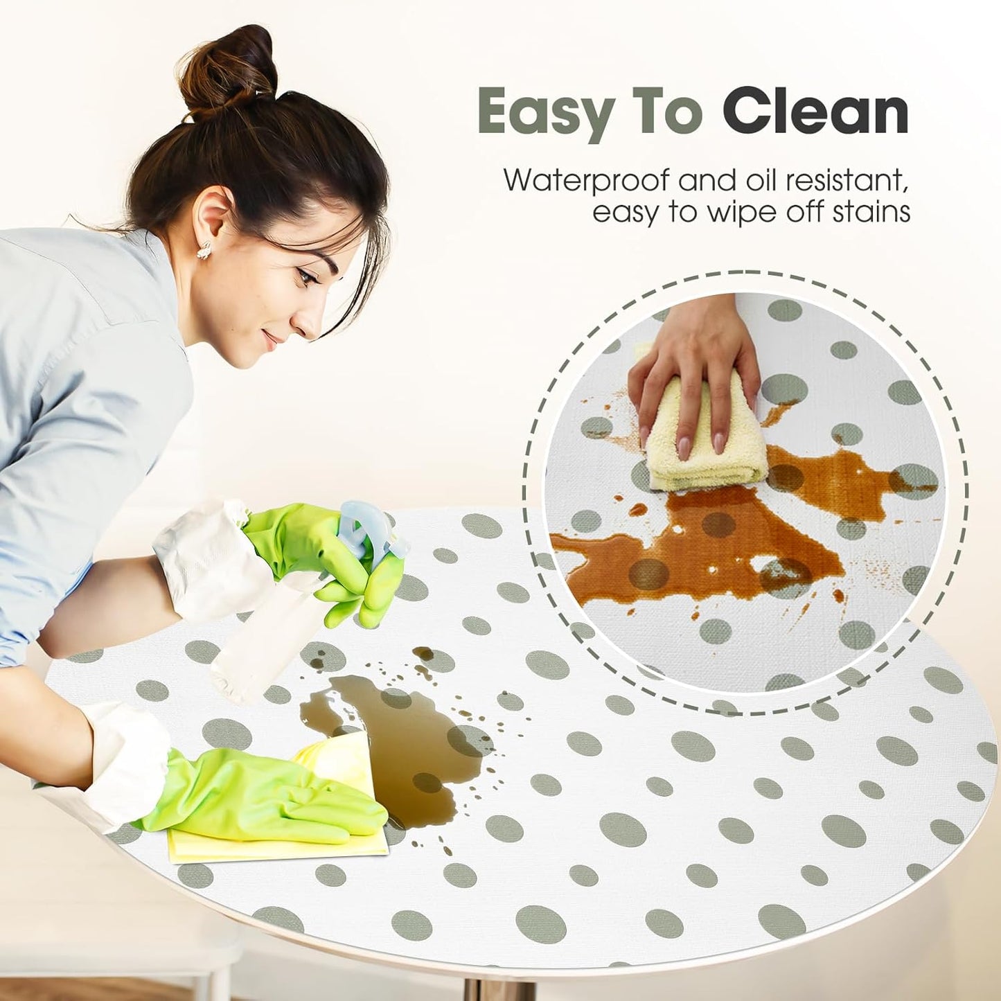 Beautysaid Shelf and Drawer Liner for Kitchen Cabinet, Non Adhesive Non Slip Shelf Paper Waterproof Washable Thickened for Dresser Pantry Shelve Bathroom Protector Liner(Polka Dot,18 in x 10 FT)