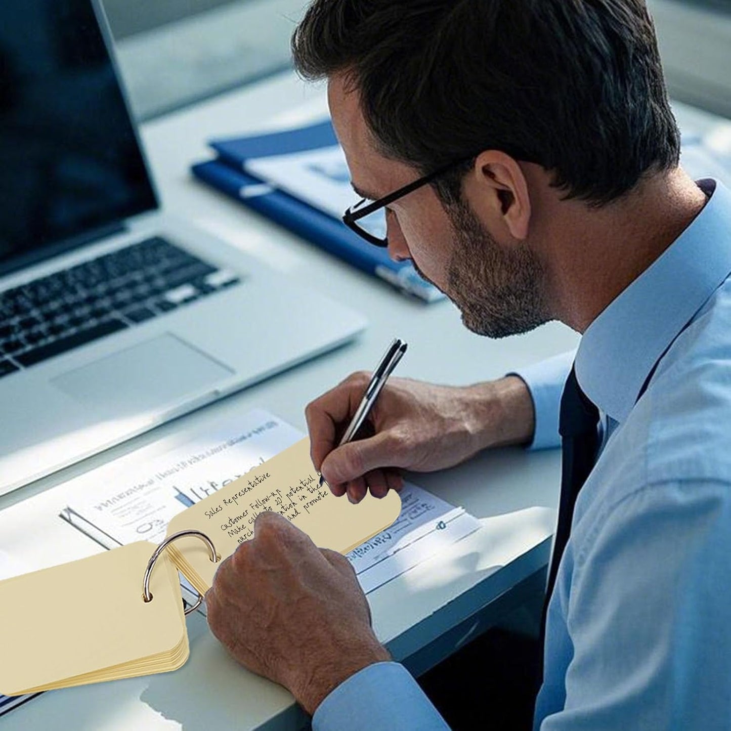 Koogel Index Cards with Ring for Studying, 480 PCS, 3x5 Inch, Colored Flash Cards with Key Ring, Notecard for School College Memory Vocabulary Greeting Memo Home Organization Supplies, 6 Colors