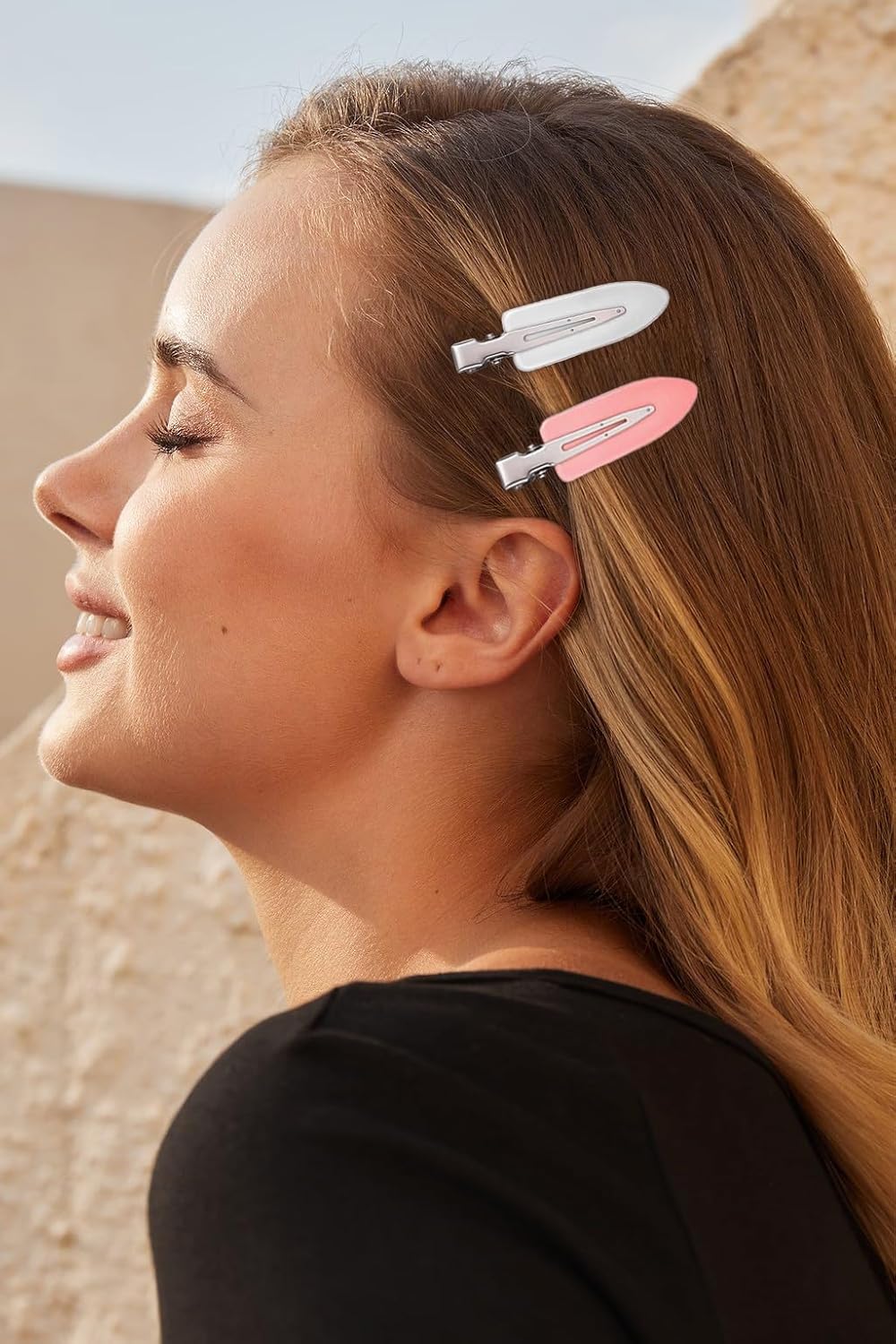 8Pcs No Bend No Crease Hair Clips, Small Flat Hair Clips for Women, Non Slip Makeup Bangs Hair Clip Hair Barrettes for Styling