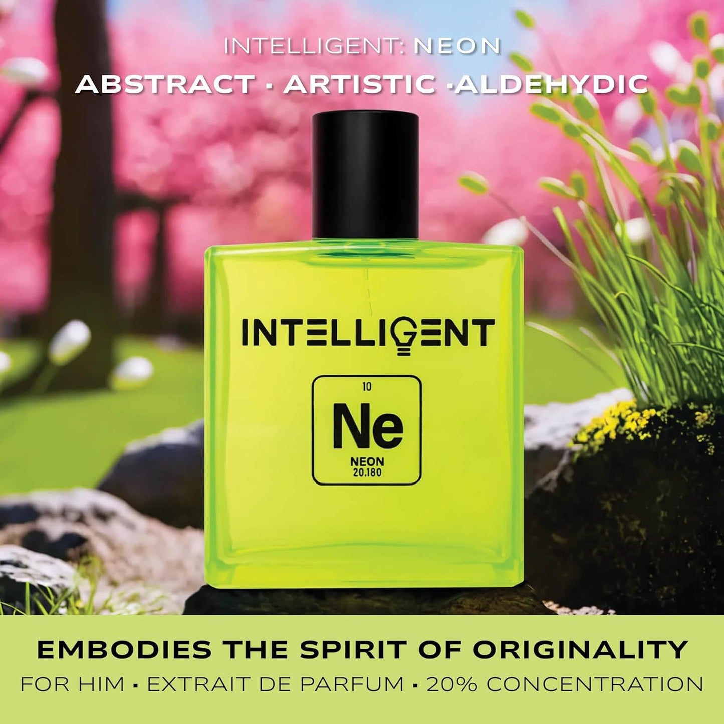 Intelligent Neon Eau de Parfum | Cologne for Men | Abstract, Artistic, Aldehydic | 3.4 Fl Oz (100 mL)