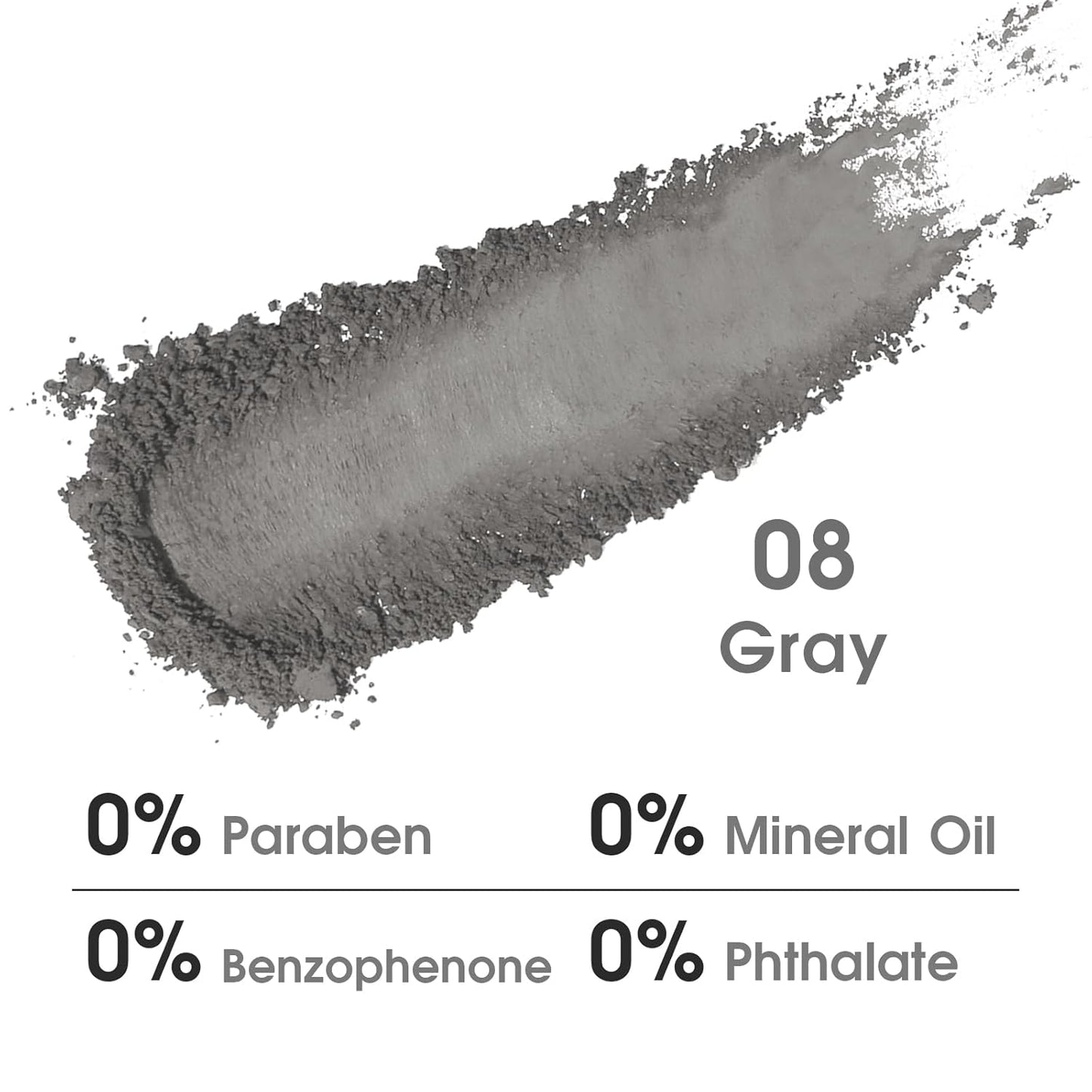 UCANBE Gray Single Eyeshadow Palette, Highly Pigmented Matte Eye Shadow Powder, Professional Long-Lasting Waterproof Makeup Palette