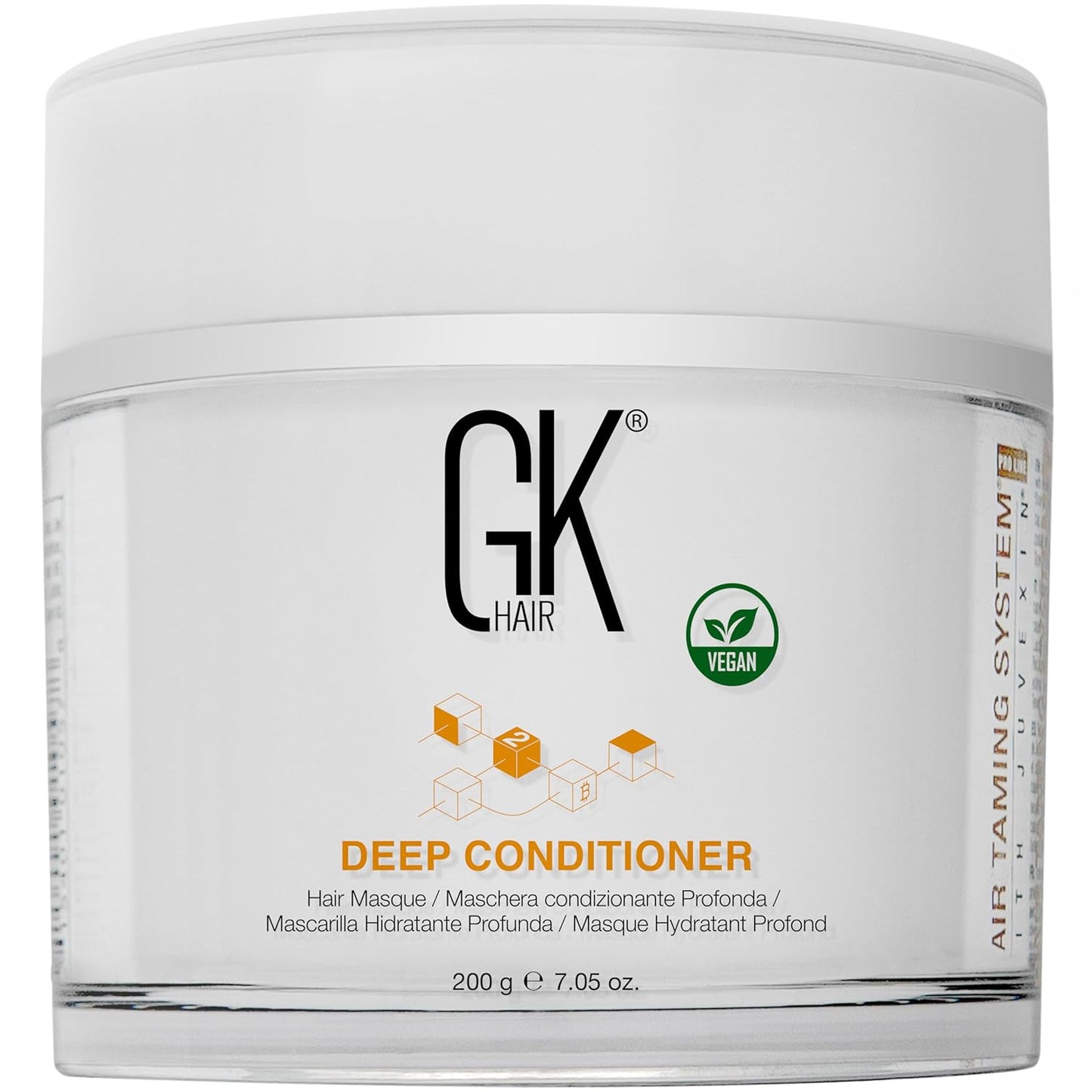 GK HAIR Global Keratin Deep Conditioner Masque (7.05 Fl Oz/200 g) Intense Hydrating Repair Treatment Mask for Dry Damaged Color Treated Frizzy Hair Restoration Formula with JOJOBA Seed Oils