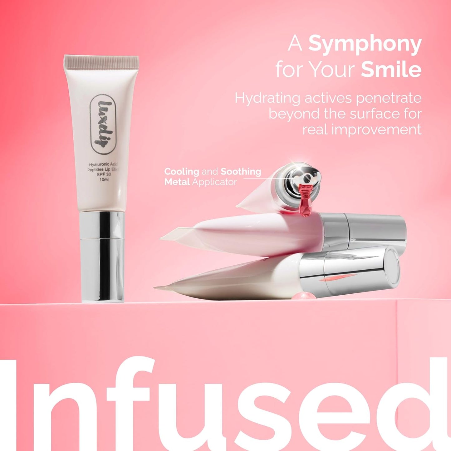 Tinted Lip Balm Elixir – Hydrating Vegan Lip Care with Sheer Color & Moisturizing Glow – Non-Sticky Nourishing, Lip Plumping Treatment for Soft, Smooth Lips (Rosewood 10ml)