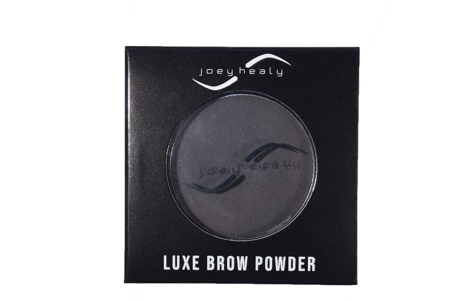 Joey Healy Luxe Brow Powder, Natural and Soft Definition Eyebrow Powder, Waterproof Brow Makeup Formula, Raven (Charcoal)