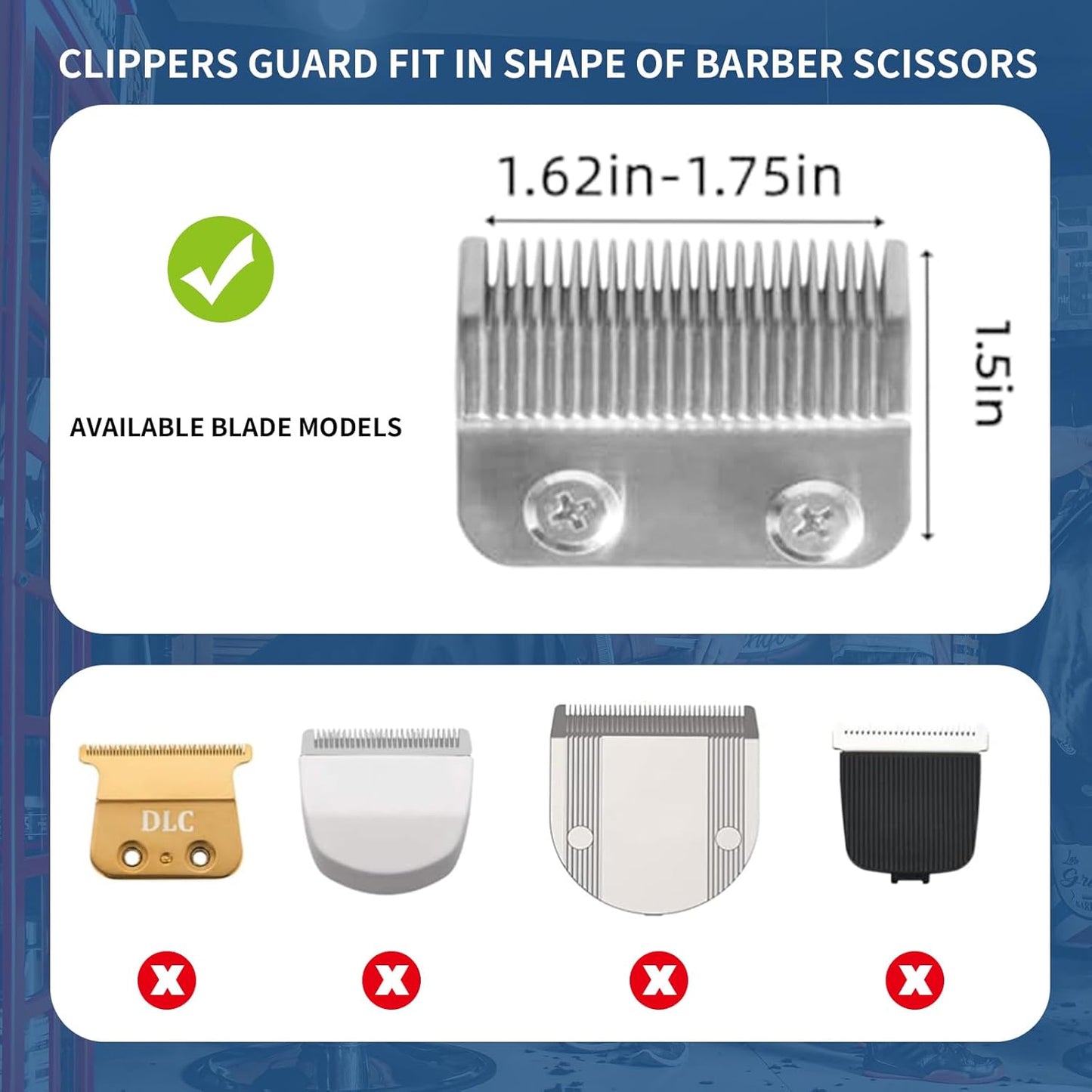 10-Pack Clipper Guards Set for Most Hair Clippers, Replacement Blades Protection Compatible with Wahl Clippers & Other Brands