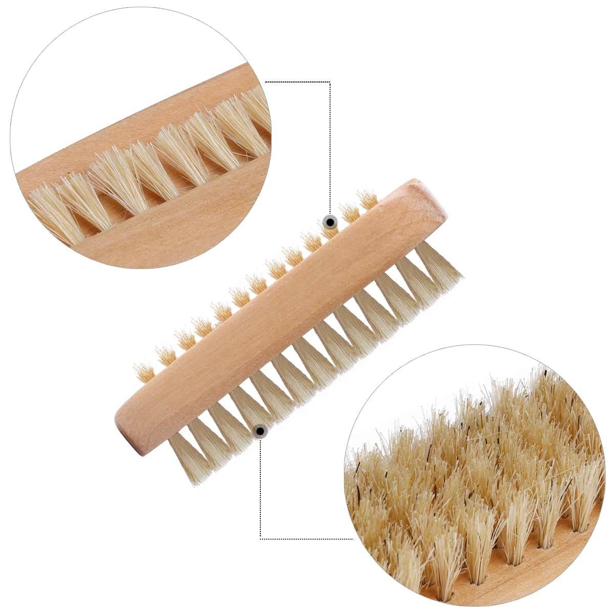 Tbestmax Cleaning Nail Fingernail Brush Wood 2 Side for Manicure Pedicure Women Kids 4 Pack