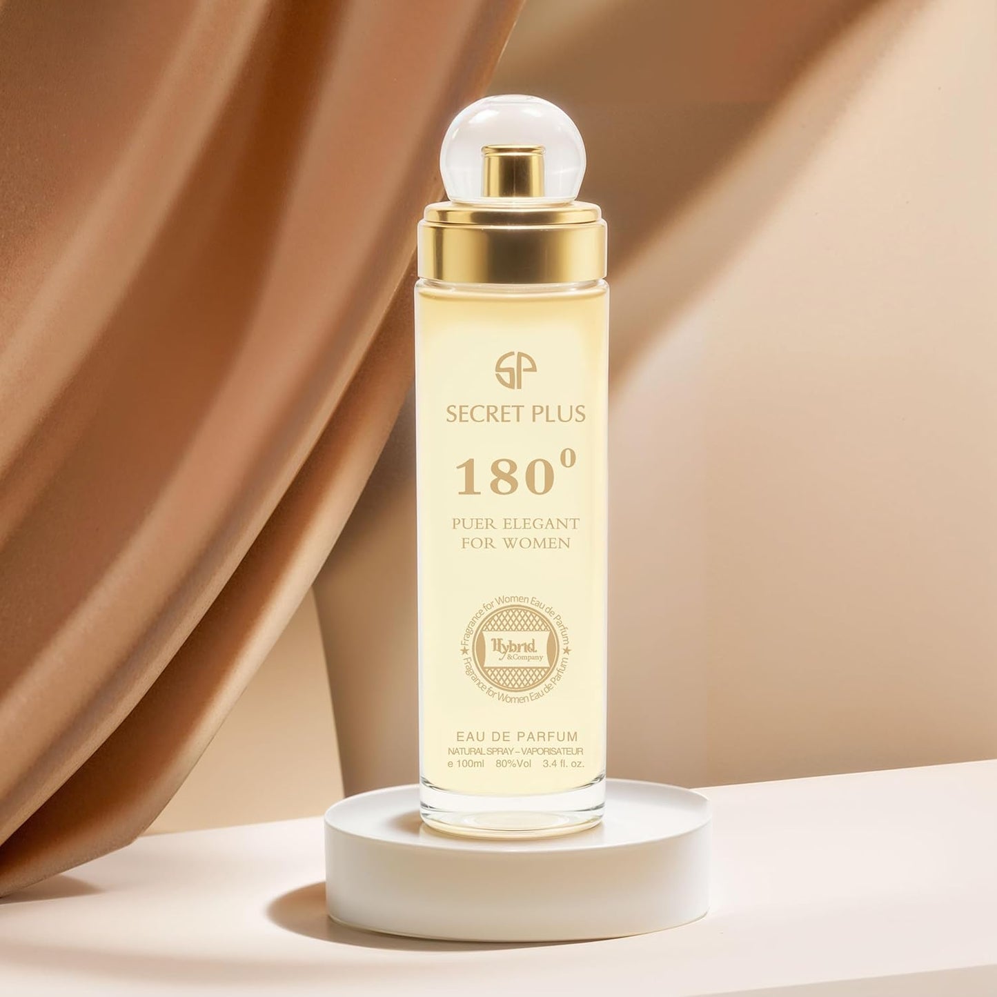 Hybrid & Company Women 180 Pure Elegant Eau De Parfum Vaporisateur Natural Spray 3.4 Fl Oz