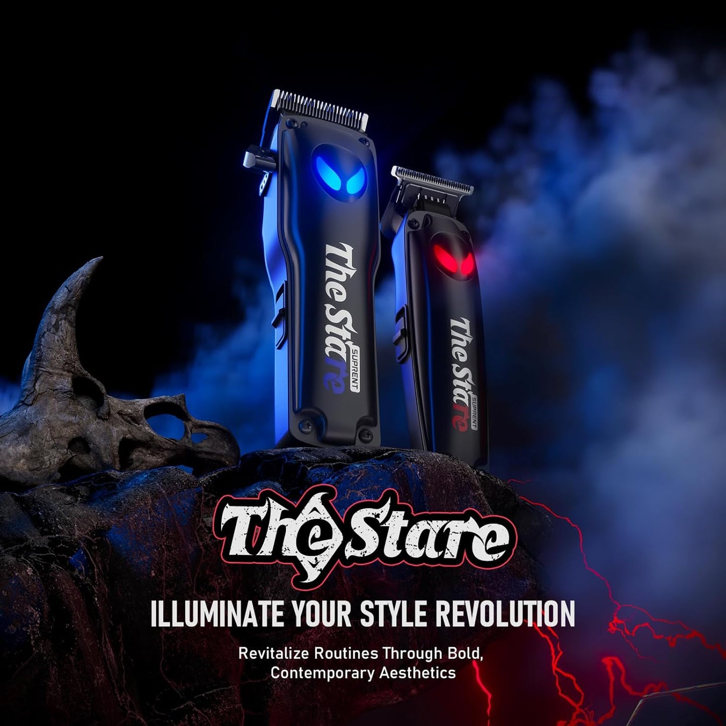 SUPRENT Hair Clippers for Men Professional – 7500 RPM Cordless Hair Cutting Kit, Electric Clippers and Trimmer Combo Set, Rechargeable Haircut Kit for Barber & Home Use（Black）