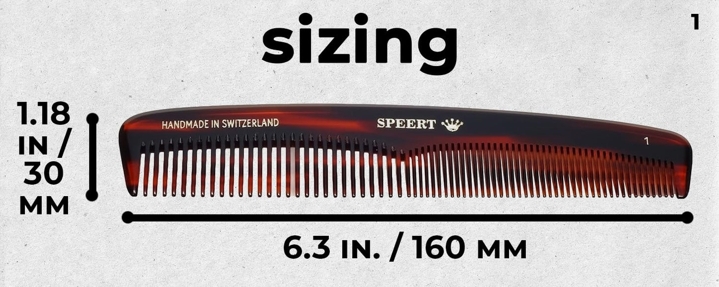 #1 Handmade Wide Narrow Tooth Comb Tortoise Havana Acetate Thick Coarse Curly Thin Fine Straight Hair Detangling Parting Grooming Teasing Styling Hairdresser Barber Hairdressing Wet Dry Pocket